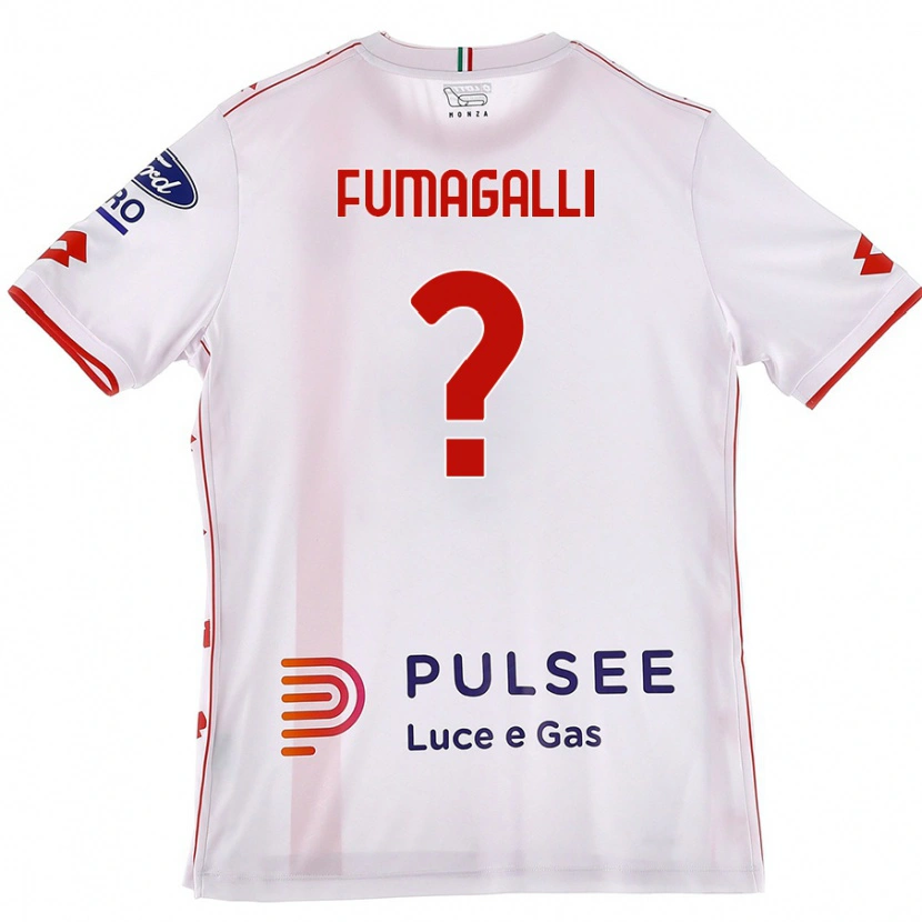 DanxenメンズValerio Fumagalli#0白 赤アウェイシャツ2024/25ジャージーユニフォーム