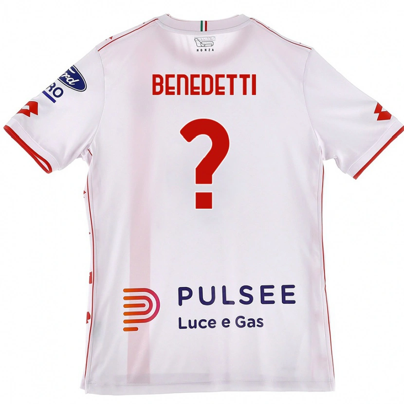 DanxenメンズElia Benedetti#0白 赤アウェイシャツ2024/25ジャージーユニフォーム