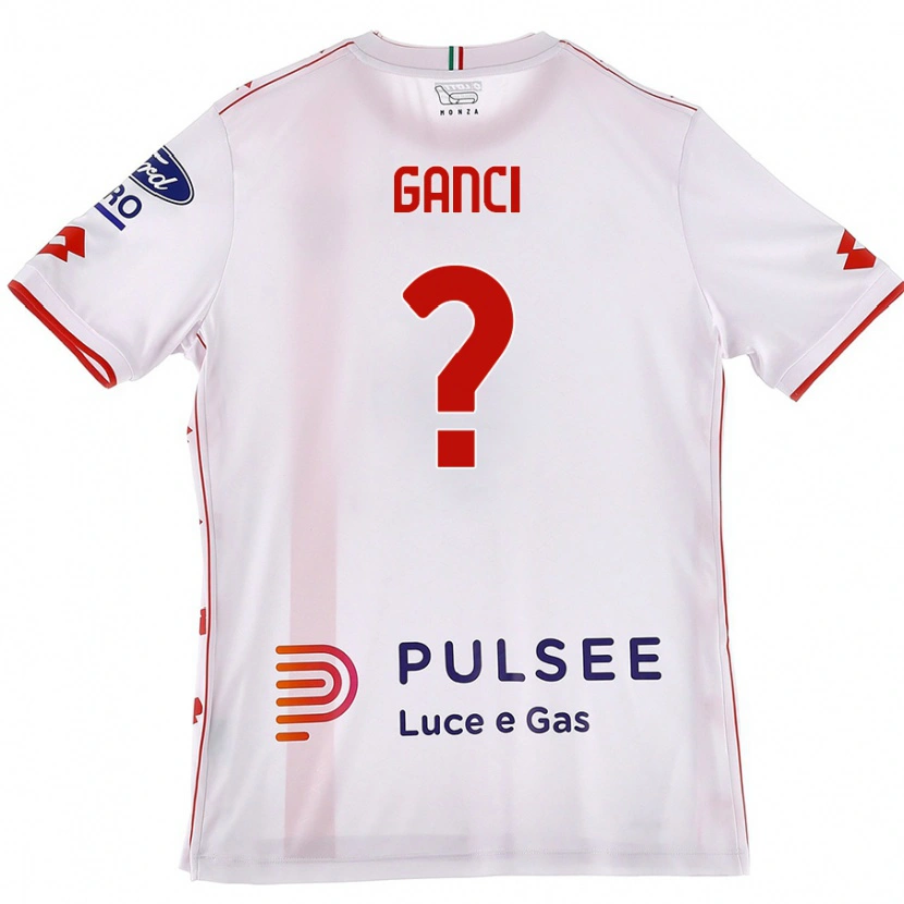 DanxenメンズDaniele Ganci#0白 赤アウェイシャツ2024/25ジャージーユニフォーム