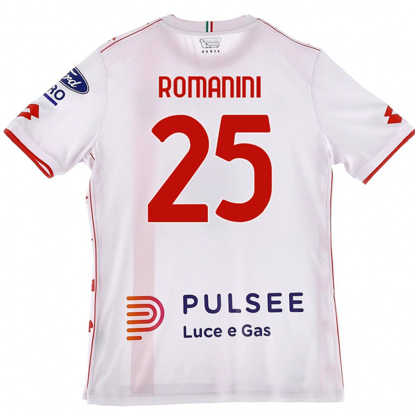 DanxenメンズAndrea Romanini#25白 赤アウェイシャツ2024/25ジャージーユニフォーム