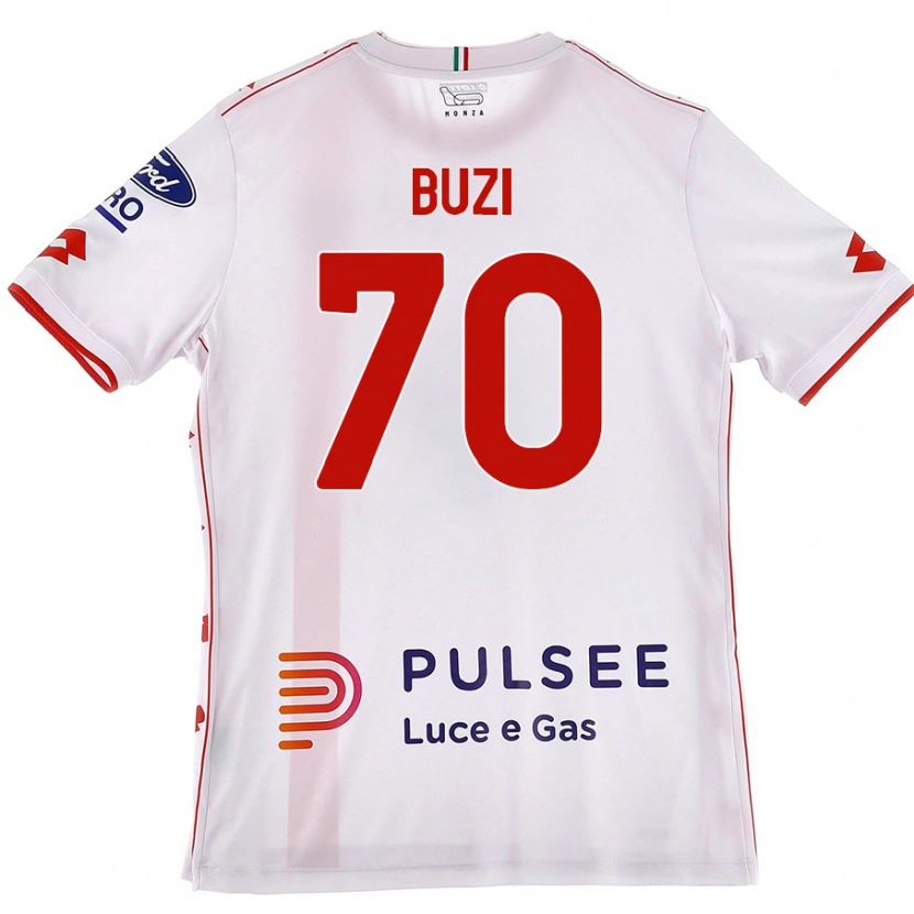 DanxenメンズLuis Buzi#70白 赤アウェイシャツ2024/25ジャージーユニフォーム