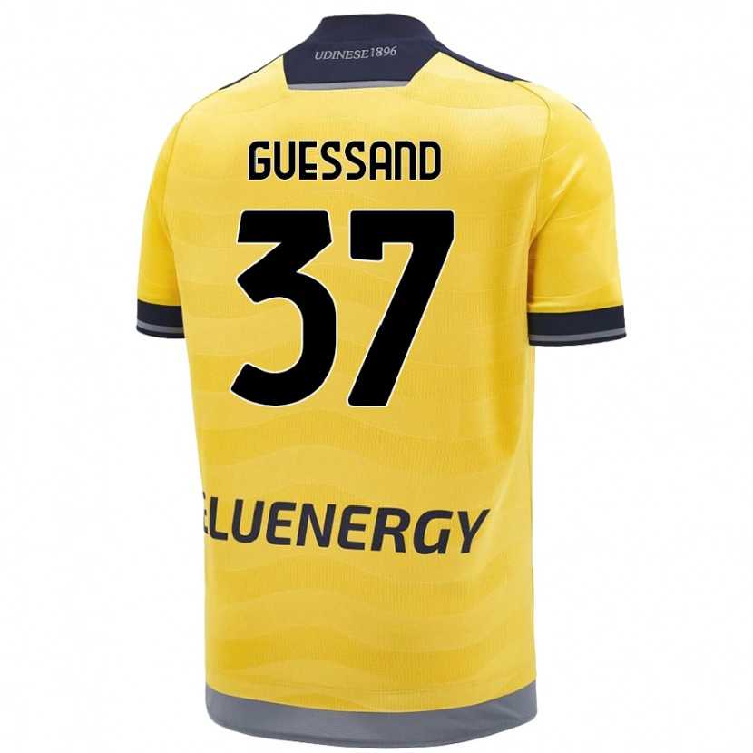 DanxenメンズAxel Guessand#37ゴールデンアウェイシャツ2024/25ジャージーユニフォーム