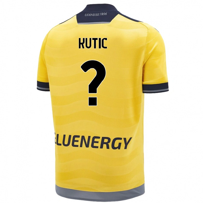DanxenメンズStefan Kutic#0ゴールデンアウェイシャツ2024/25ジャージーユニフォーム