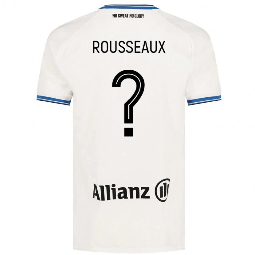 DanxenメンズLuca Rousseaux#0白アウェイシャツ2024/25ジャージーユニフォーム