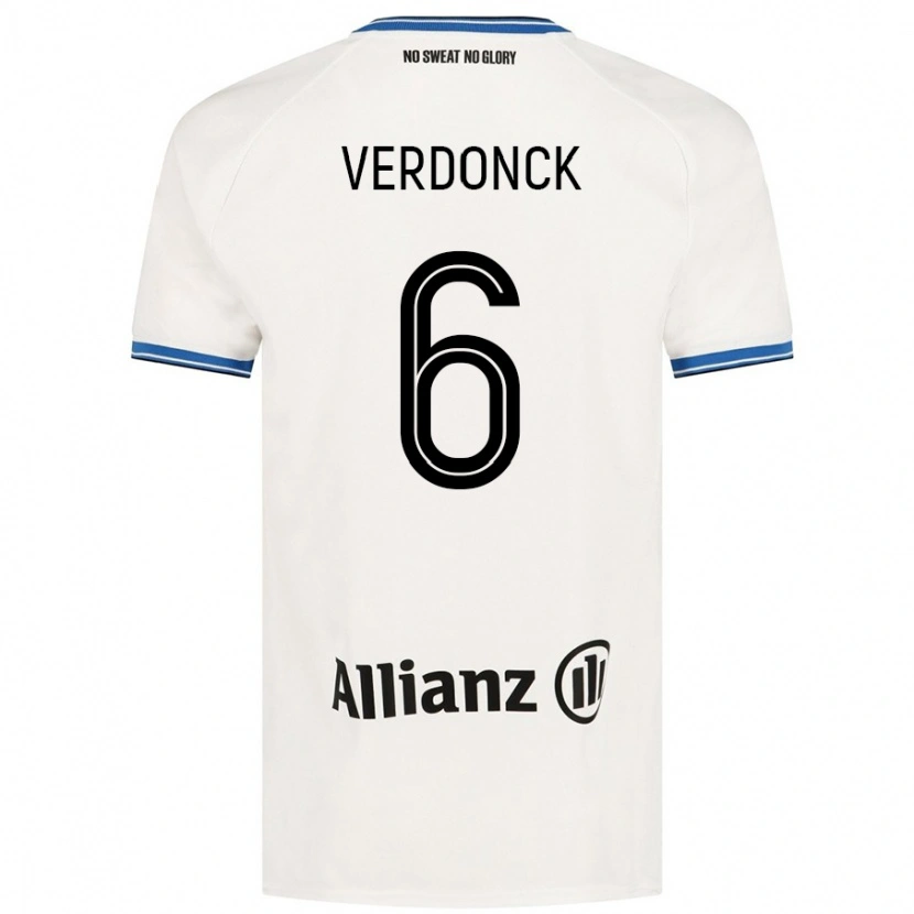DanxenメンズSaar Verdonck#6白アウェイシャツ2024/25ジャージーユニフォーム