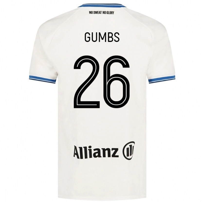 DanxenメンズAisse Gumbs#26白アウェイシャツ2024/25ジャージーユニフォーム