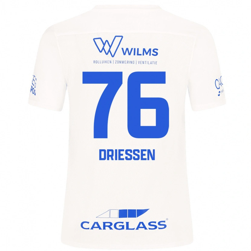 DanxenメンズJelle Driessen#76白アウェイシャツ2024/25ジャージーユニフォーム
