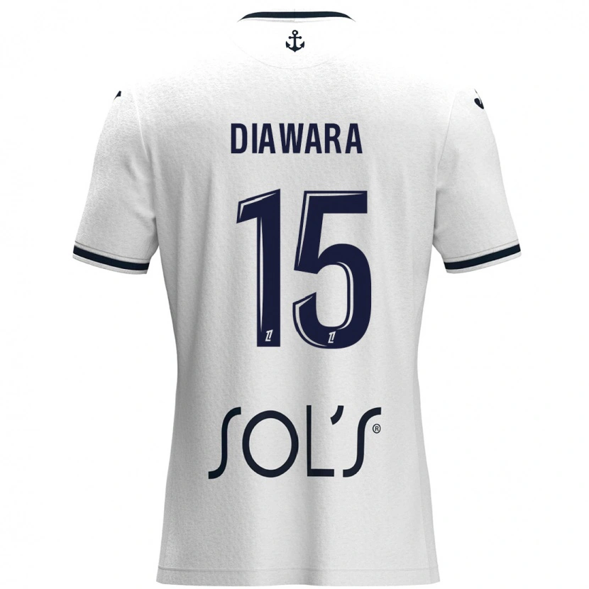 DanxenメンズKandet Diawara#15白 ダークブルーアウェイシャツ2024/25ジャージーユニフォーム