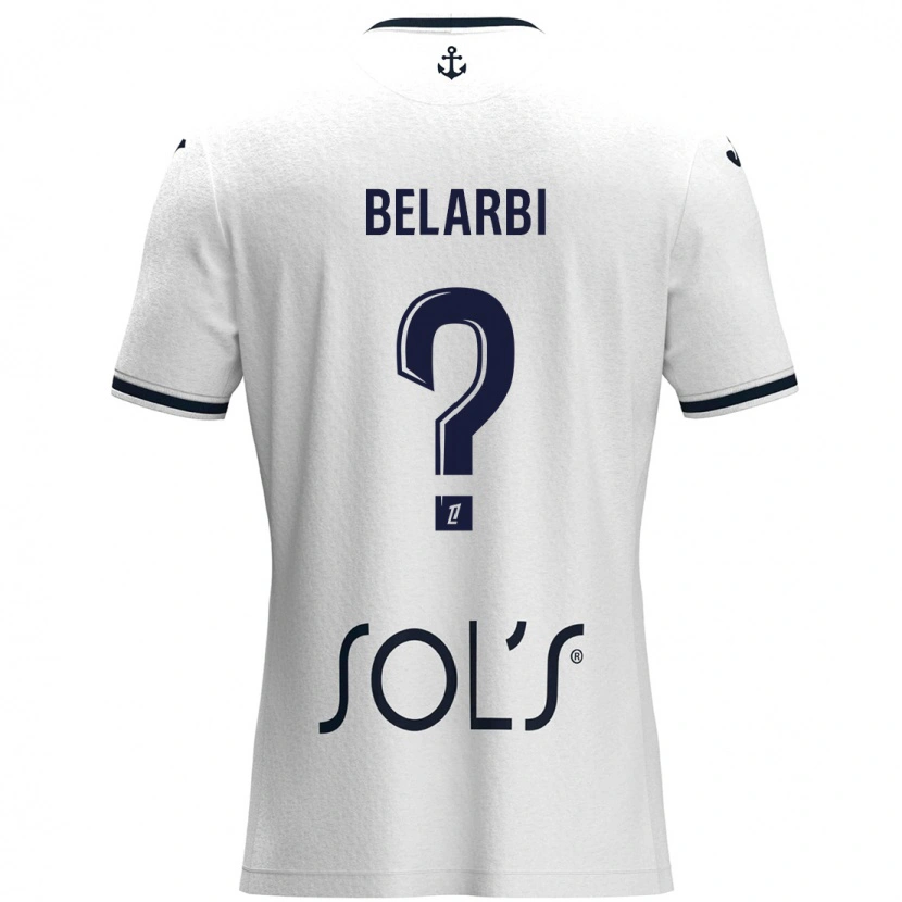 DanxenメンズSohaib Belarbi#0白 ダークブルーアウェイシャツ2024/25ジャージーユニフォーム