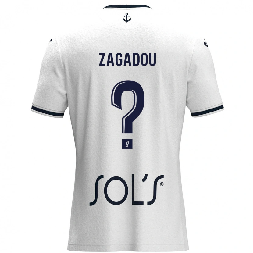 DanxenメンズStephan Zagadou#0白 ダークブルーアウェイシャツ2024/25ジャージーユニフォーム