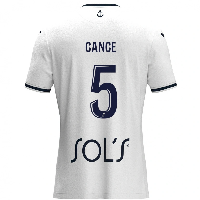 DanxenメンズLaurie Cance#5白 ダークブルーアウェイシャツ2024/25ジャージーユニフォーム
