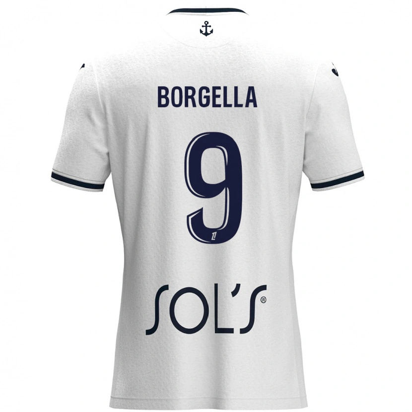 DanxenメンズRoselord Borgella#9白 ダークブルーアウェイシャツ2024/25ジャージーユニフォーム