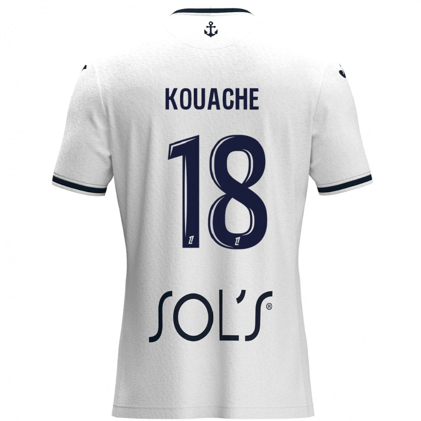 DanxenメンズÉva Kouache#18白 ダークブルーアウェイシャツ2024/25ジャージーユニフォーム