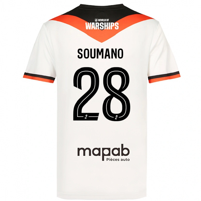 DanxenメンズSambou Soumano#28白アウェイシャツ2024/25ジャージーユニフォーム