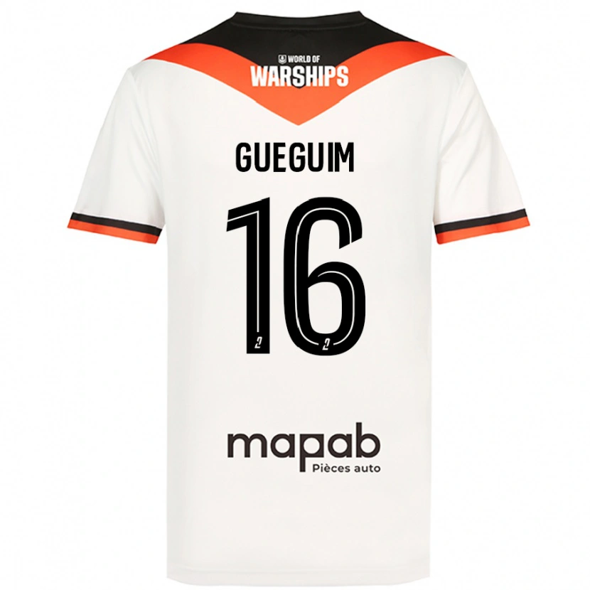 DanxenメンズGuirone Gueguim#16白アウェイシャツ2024/25ジャージーユニフォーム