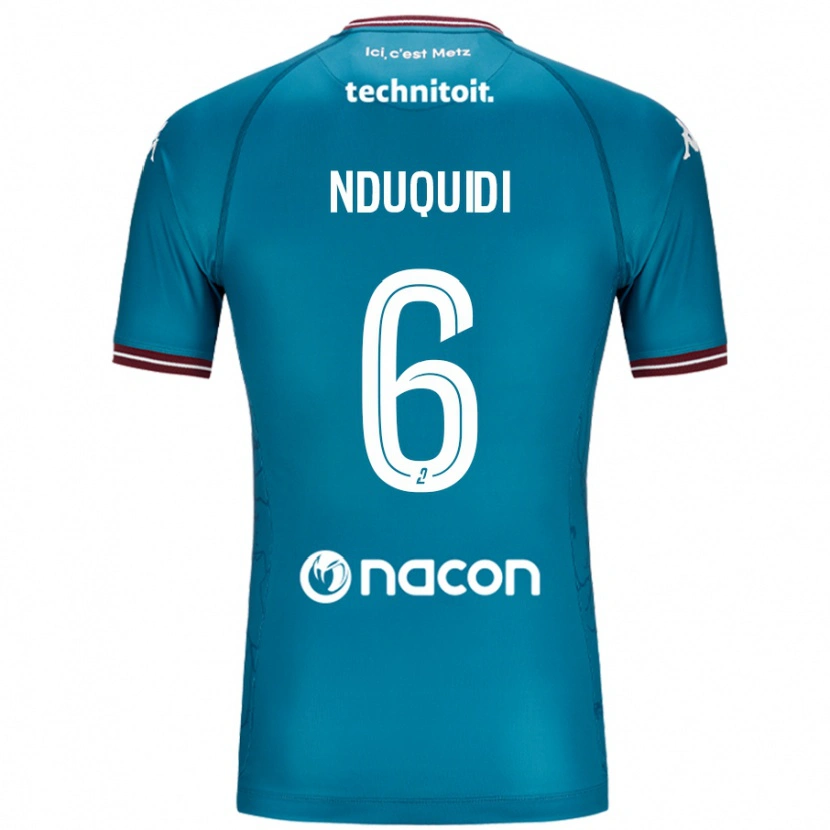 DanxenメンズJoseph Nduquidi#6ペトロールブルーアウェイシャツ2024/25ジャージーユニフォーム