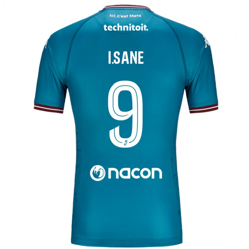 DanxenメンズIbou Sané#9ペトロールブルーアウェイシャツ2024/25ジャージーユニフォーム
