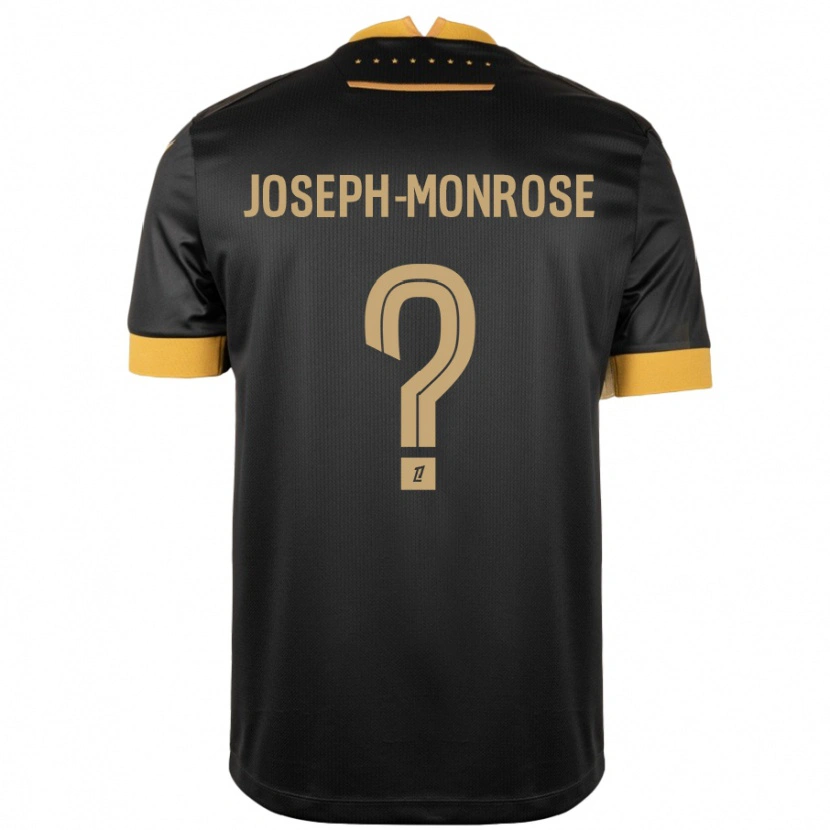 DanxenメンズFlorian Joseph-Monrose#0ブラック ブラウンアウェイシャツ2024/25ジャージーユニフォーム
