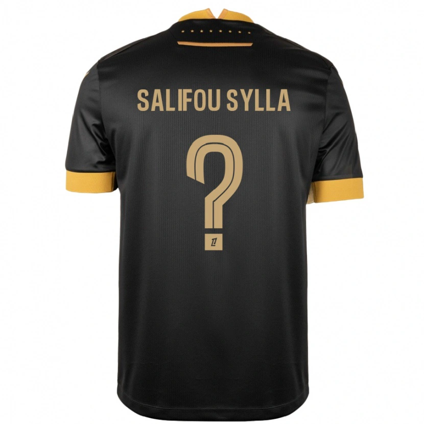 DanxenメンズSalifou Sylla#0ブラック ブラウンアウェイシャツ2024/25ジャージーユニフォーム
