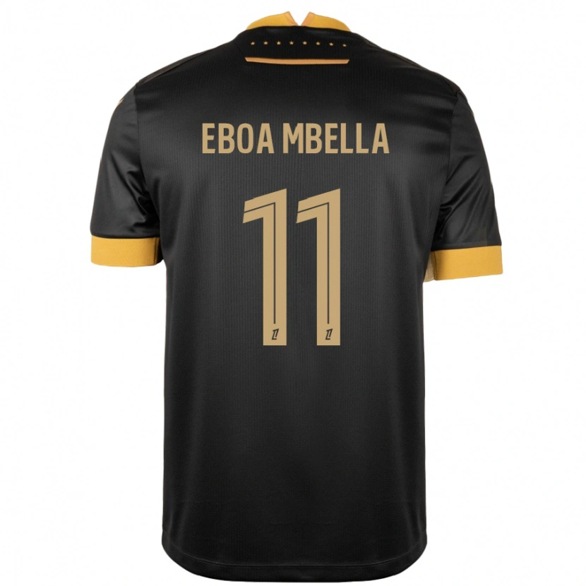 DanxenメンズEden Eboa Mbella#11ブラック ブラウンアウェイシャツ2024/25ジャージーユニフォーム