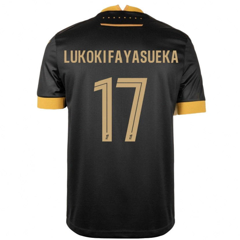 DanxenメンズKévin Lukoki Fayasueka#17ブラック ブラウンアウェイシャツ2024/25ジャージーユニフォーム