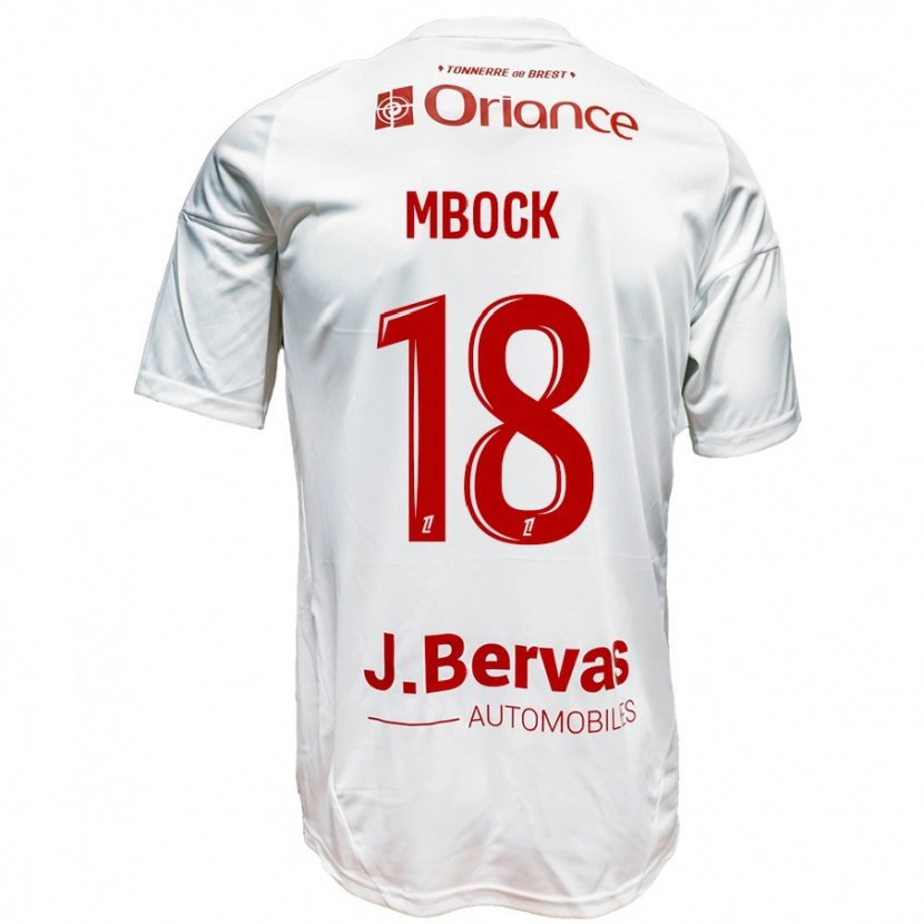 DanxenメンズHianga'a Mbock#18白 赤アウェイシャツ2024/25ジャージーユニフォーム