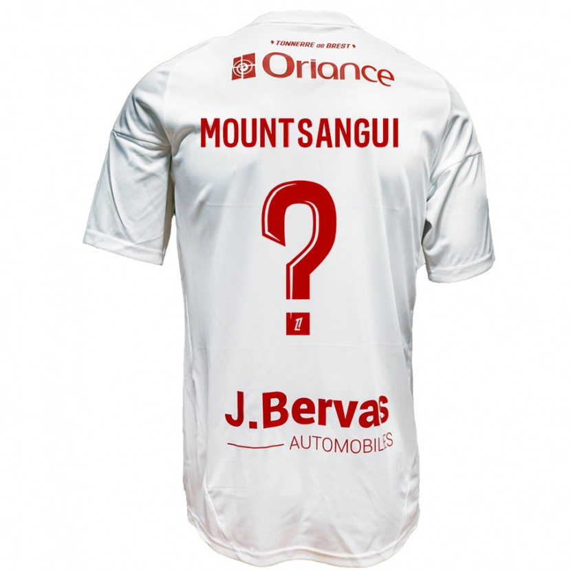 DanxenメンズWarren Mountsangui#0白 赤アウェイシャツ2024/25ジャージーユニフォーム