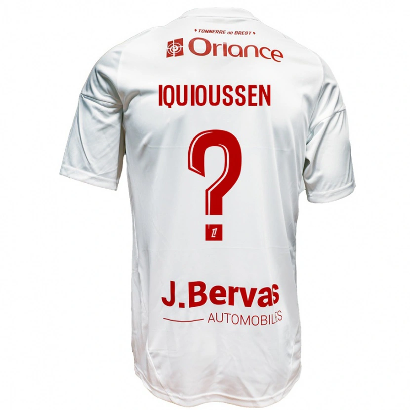 DanxenメンズAdam Iquioussen#0白 赤アウェイシャツ2024/25ジャージーユニフォーム