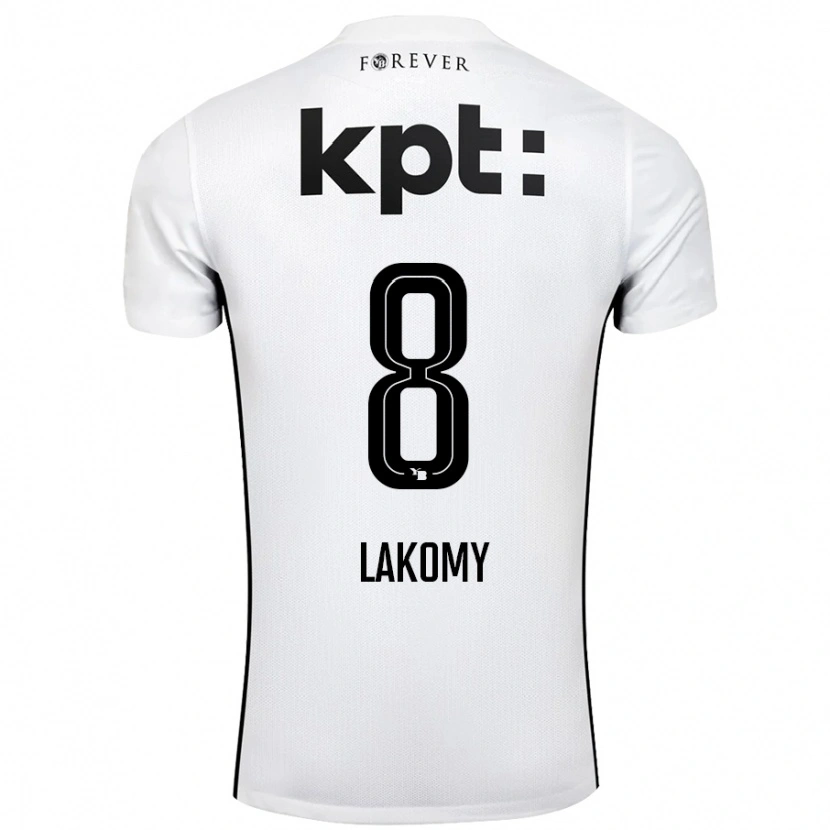 DanxenメンズLukasz Lakomy#8白 黒アウェイシャツ2024/25ジャージーユニフォーム