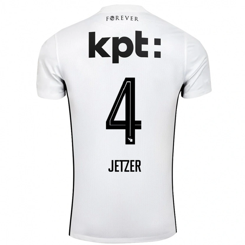 DanxenメンズLorin Jetzer#4白 黒アウェイシャツ2024/25ジャージーユニフォーム