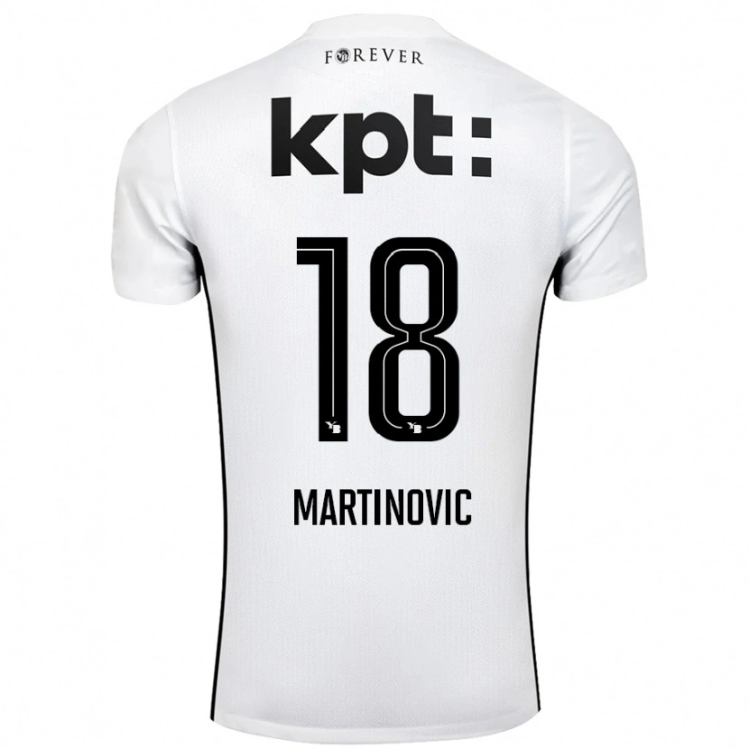 DanxenメンズDenis Martinovic#18白 黒アウェイシャツ2024/25ジャージーユニフォーム