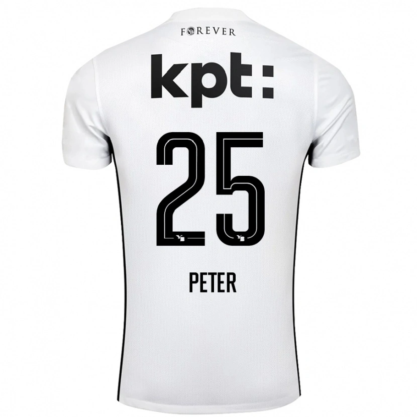 DanxenメンズLuc Peter#25白 黒アウェイシャツ2024/25ジャージーユニフォーム