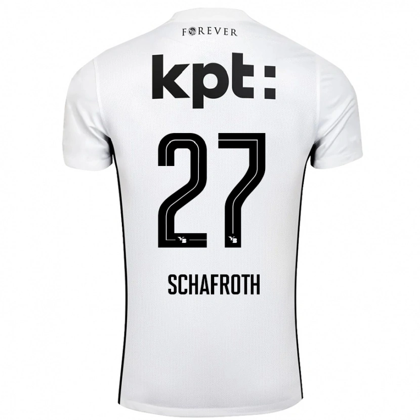 DanxenメンズReto Schafroth#27白 黒アウェイシャツ2024/25ジャージーユニフォーム