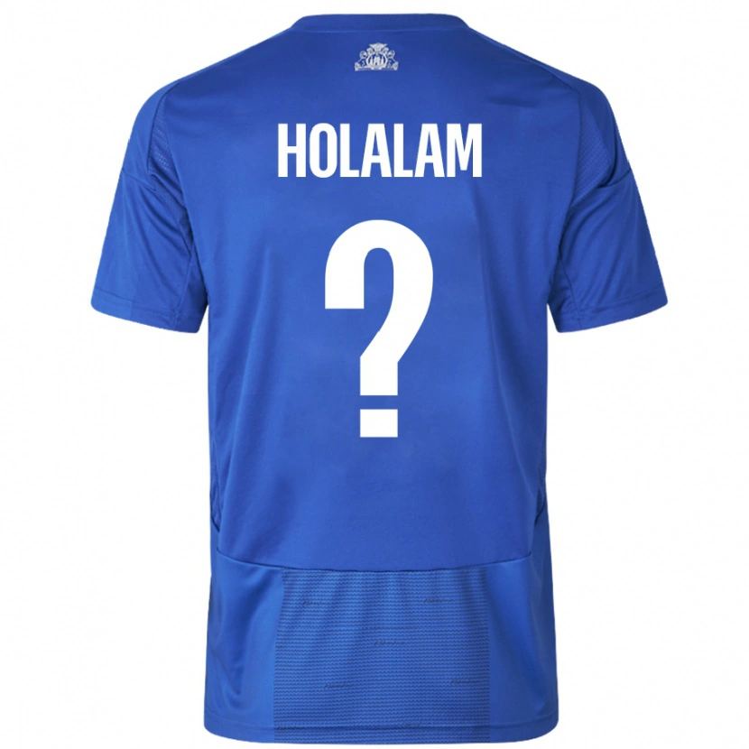 DanxenメンズIshaq Holalam#0ホワイト ブルーアウェイシャツ2024/25ジャージーユニフォーム
