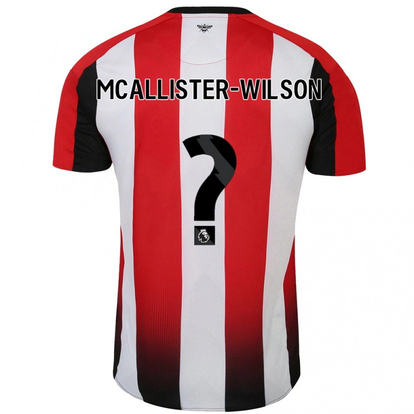 DanxenレディースZack Mcallister-Wilson#0赤 白ホームシャツ2024/25ジャージーユニフォーム