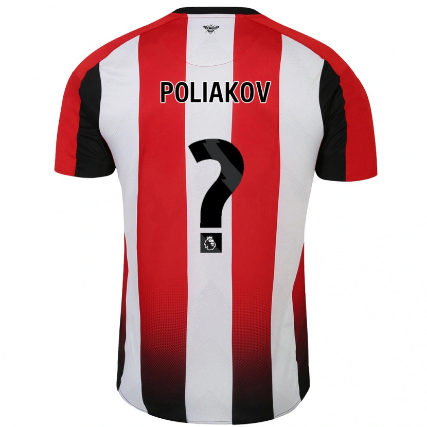 DanxenレディースAdam Poliakov#0赤 白ホームシャツ2024/25ジャージーユニフォーム
