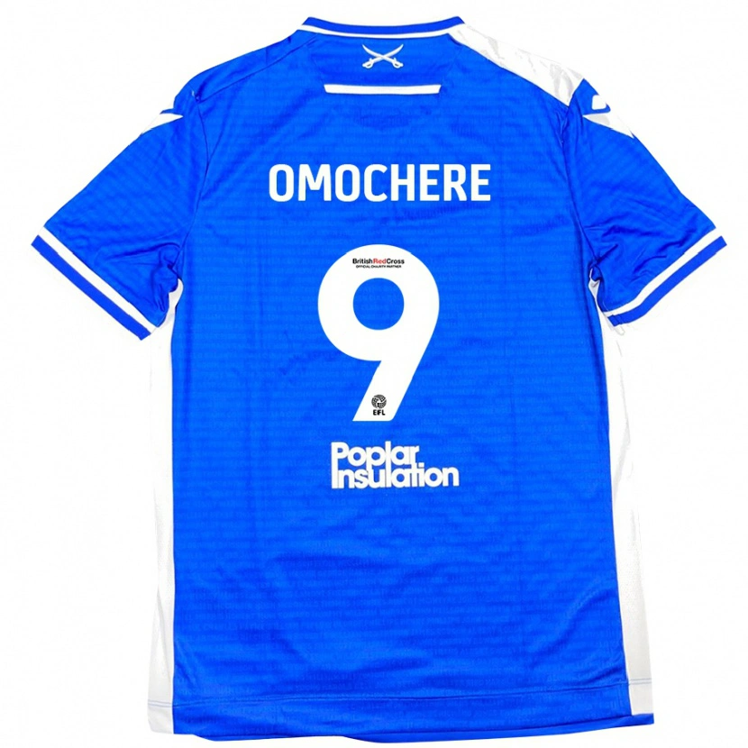 DanxenレディースPromise Omochere#9ブルーホワイトホームシャツ2024/25ジャージーユニフォーム