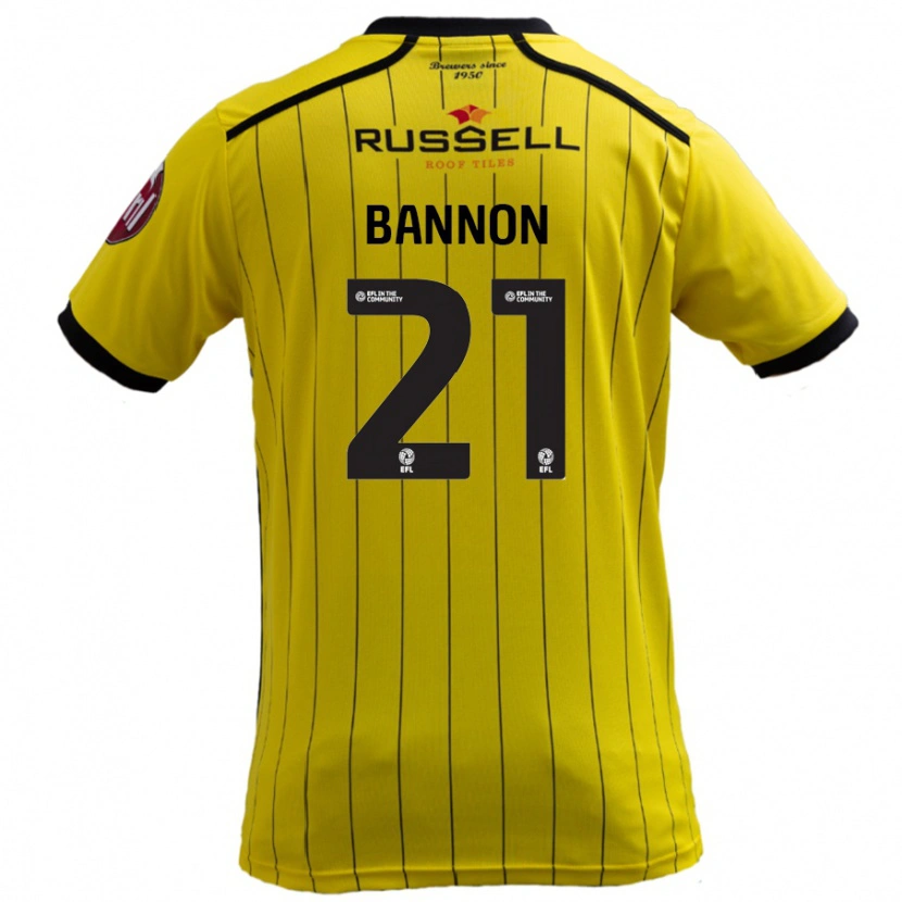 Danxenレディースアレックス・バノン#21黄ホームシャツ2024/25ジャージーユニフォーム