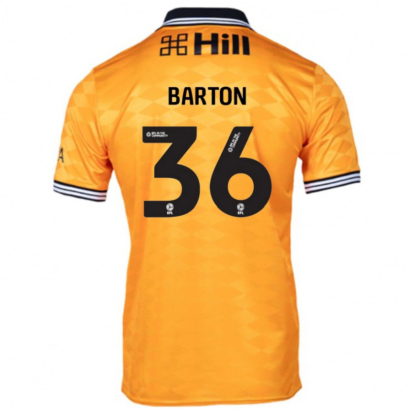 DanxenレディースDan Barton#36オレンジホームシャツ2024/25ジャージーユニフォーム