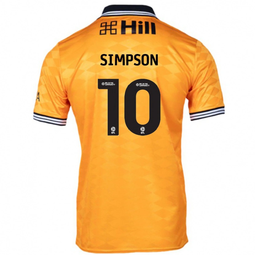 DanxenレディースHarley-Jean Simpson#10オレンジホームシャツ2024/25ジャージーユニフォーム