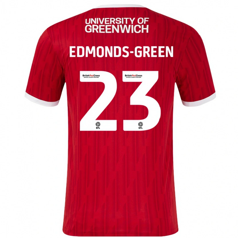 DanxenレディースRarmani Edmonds-Green#23赤 白ホームシャツ2024/25ジャージーユニフォーム