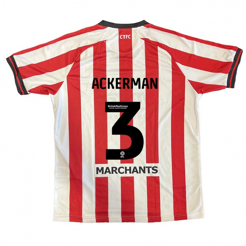 DanxenレディースDaisy Ackerman#3赤 白ホームシャツ2024/25ジャージーユニフォーム