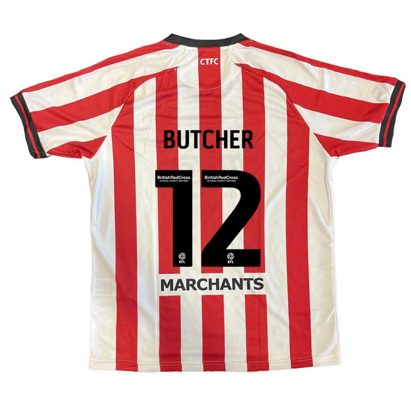 DanxenレディースHenna Butcher#12赤 白ホームシャツ2024/25ジャージーユニフォーム