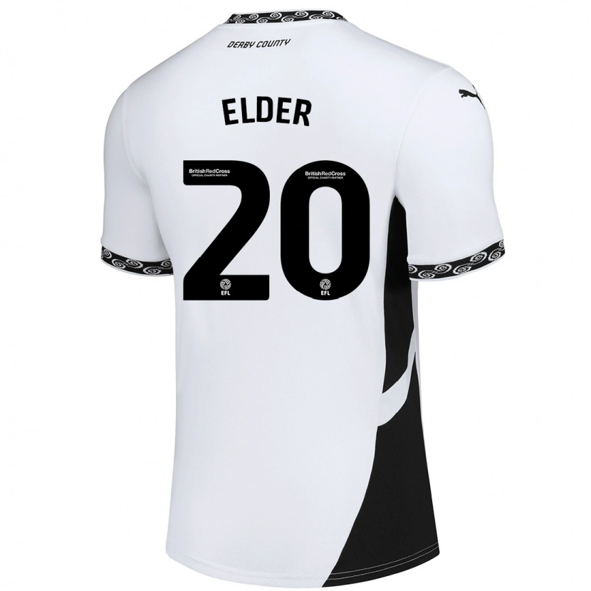 Danxenレディースカラム・エルダー#20白 黒ホームシャツ2024/25ジャージーユニフォーム