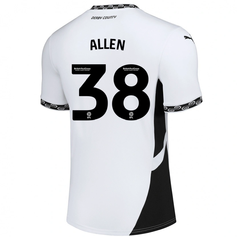 DanxenレディースCruz Allen#38白 黒ホームシャツ2024/25ジャージーユニフォーム