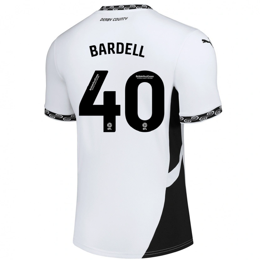 DanxenレディースMax Bardell#40白 黒ホームシャツ2024/25ジャージーユニフォーム