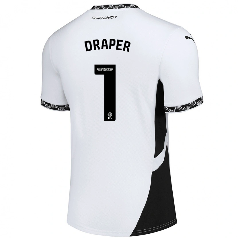 DanxenレディースAnna Draper#1白 黒ホームシャツ2024/25ジャージーユニフォーム