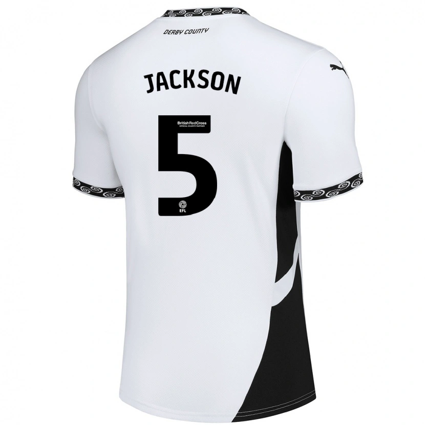 DanxenレディースSarah Jackson#5白 黒ホームシャツ2024/25ジャージーユニフォーム