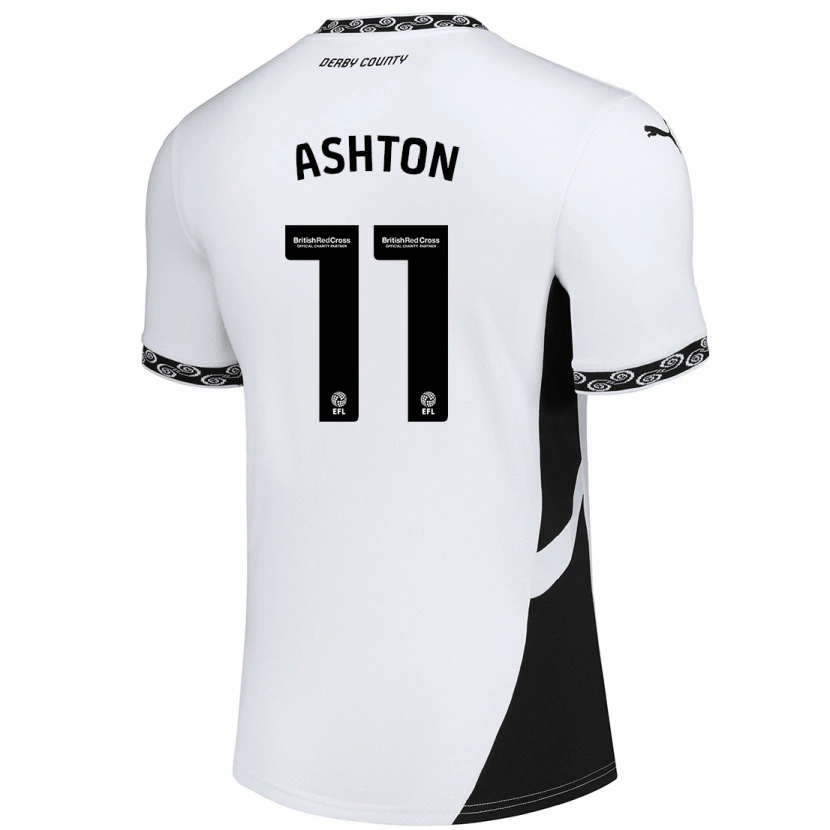 DanxenレディースEleanor Ashton#11白 黒ホームシャツ2024/25ジャージーユニフォーム