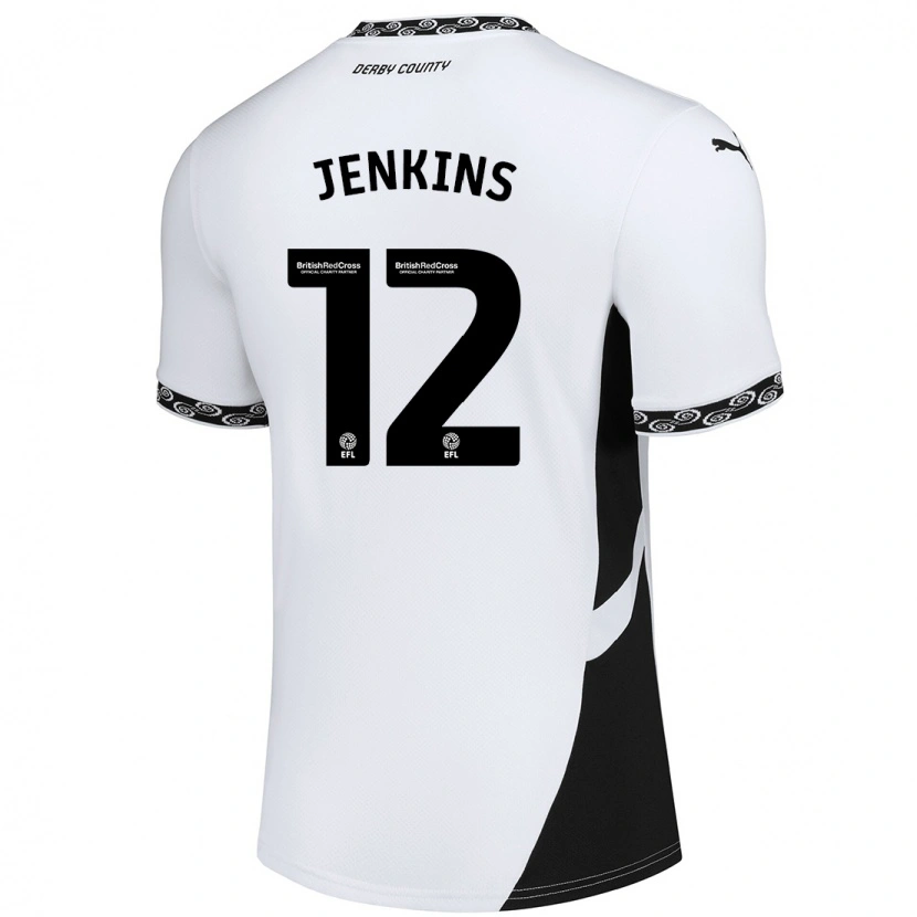 DanxenレディースCamille Jenkins#12白 黒ホームシャツ2024/25ジャージーユニフォーム